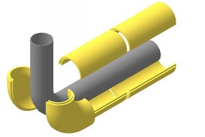 Двухслойная конструкция теплоизоляции ППУ трубопроводов